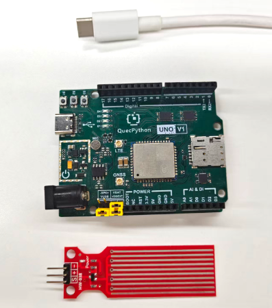 初学者视角体验：【EC800X Duino 开发板】传感器体验-水位检测传感器！